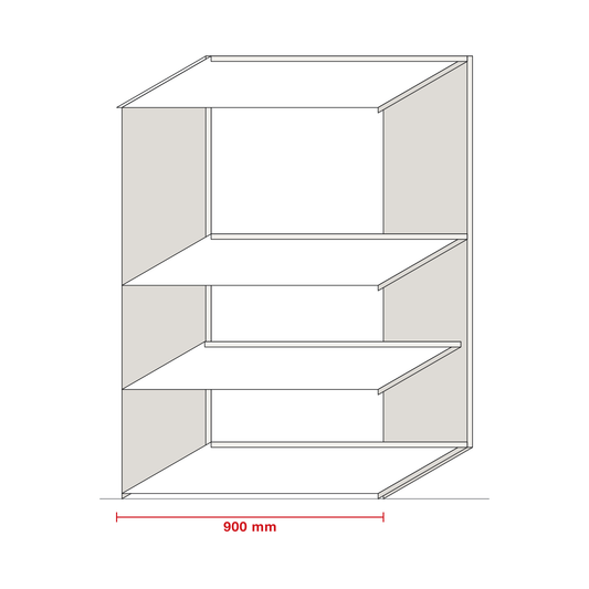 Tall oven housing for doors — dimensioned drawing of the carcass