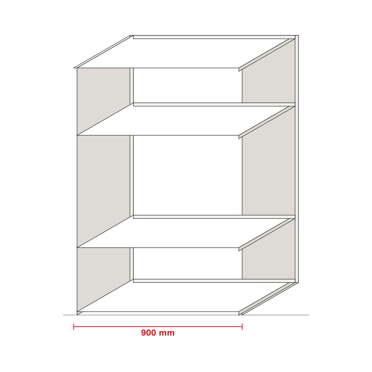 Colonne four et micro-ondes — dessin coté du caisson